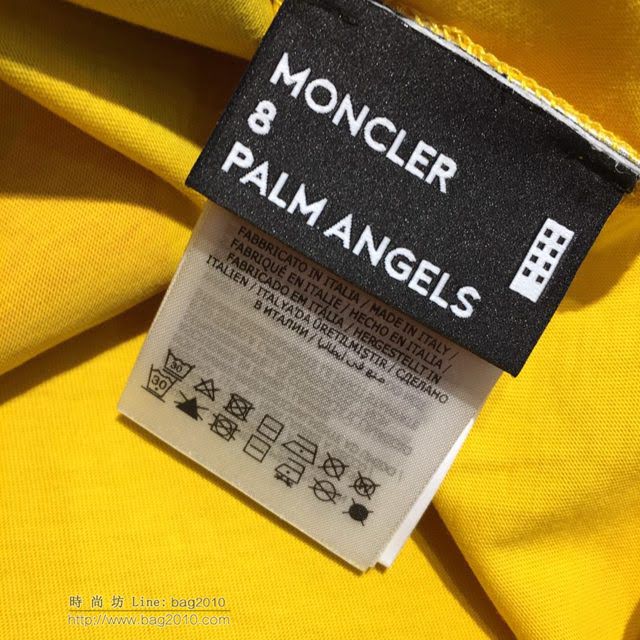 Moncler短袖衣 19春夏新款 盟可睞黃色印花男T恤  tzy1888